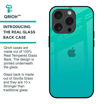 Cuba Blue Glass Case For iPhone 15 Pro