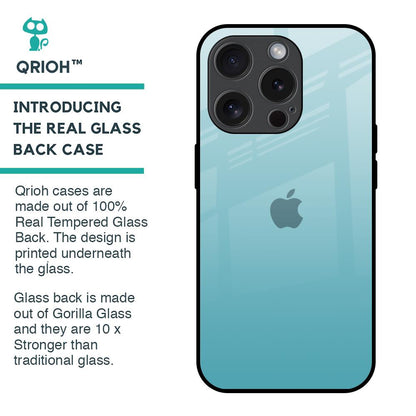 Arctic Blue Glass Case For iPhone 15 Pro