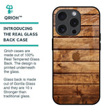 Wooden Planks Glass Case for iPhone 15 Pro