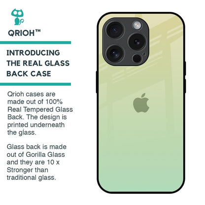 Mint Green Gradient Glass Case for iPhone 15 Pro
