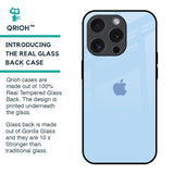 Pastel Sky Blue Glass Case for iPhone 15 Pro