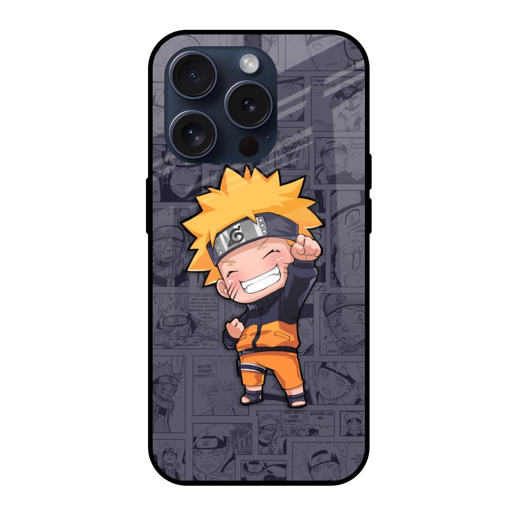 Orange Chubby iPhone 15 Pro Glass Back Cover Online