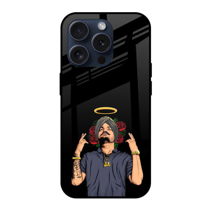 Punjabi Singer Poster iPhone 15 Pro Glass Back Cover Online
