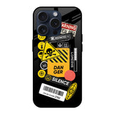 Danger Signs iPhone 15 Pro Glass Back Cover Online