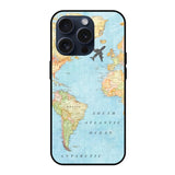 Travel Map iPhone 15 Pro Glass Back Cover Online