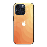 Orange Curve Pattern iPhone 15 Pro Glass Back Cover Online