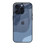 Navy Blue Ombre iPhone 15 Pro Glass Back Cover Online