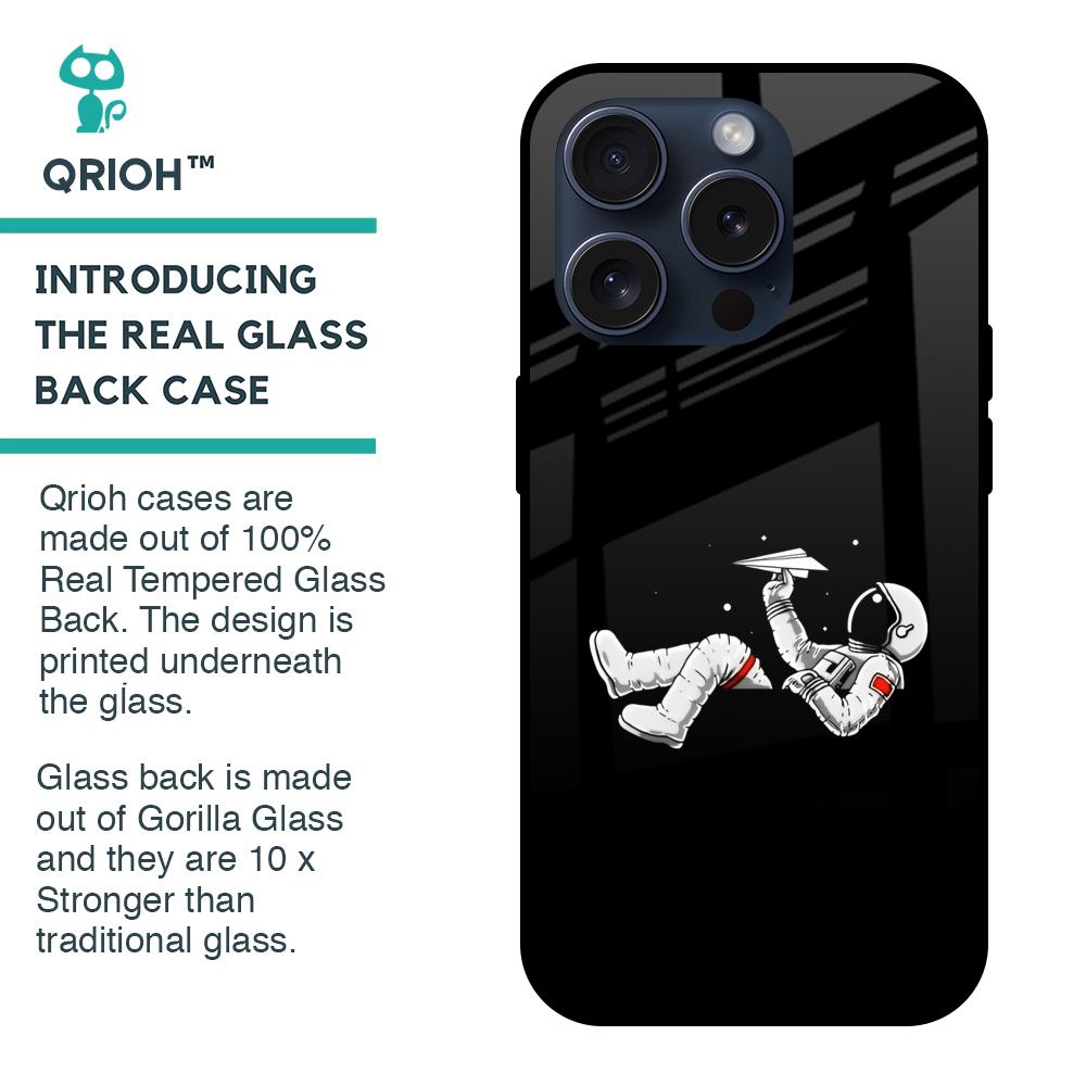 Space Traveller Glass Case for iPhone 15 Pro