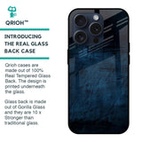 Dark Blue Grunge Glass Case for iPhone 15 Pro