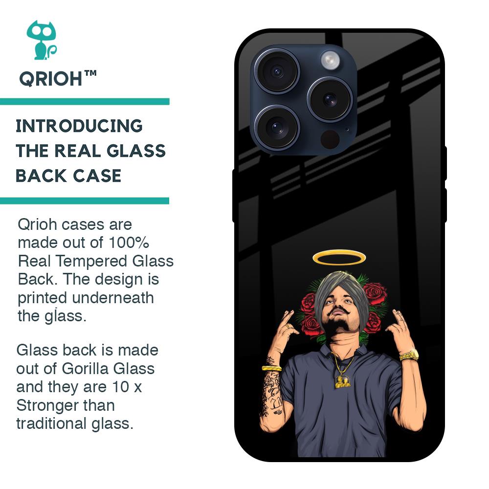 Punjabi Singer Poster Glass Case for iPhone 15 Pro
