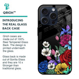 Rose Flower Bunch Art Glass Case for iPhone 15 Pro