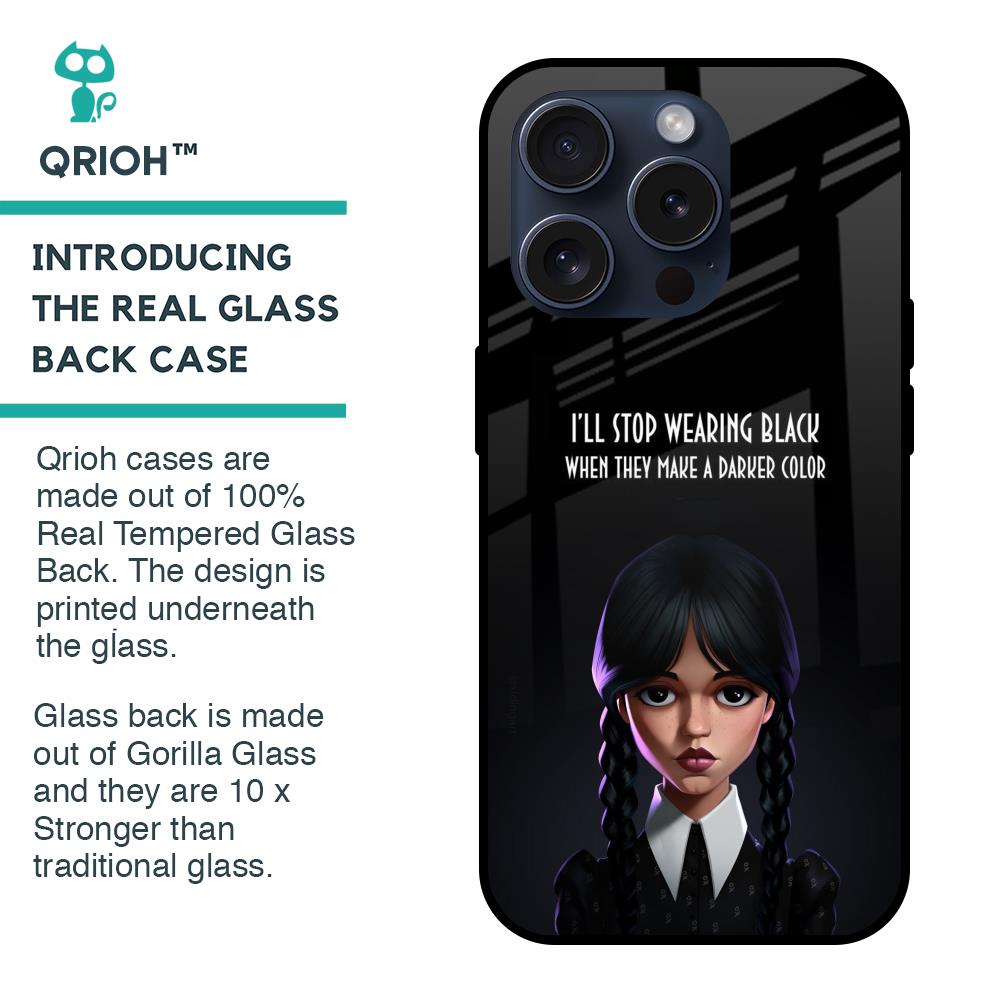 Aesthetic Digital Art Glass Case for iPhone 15 Pro