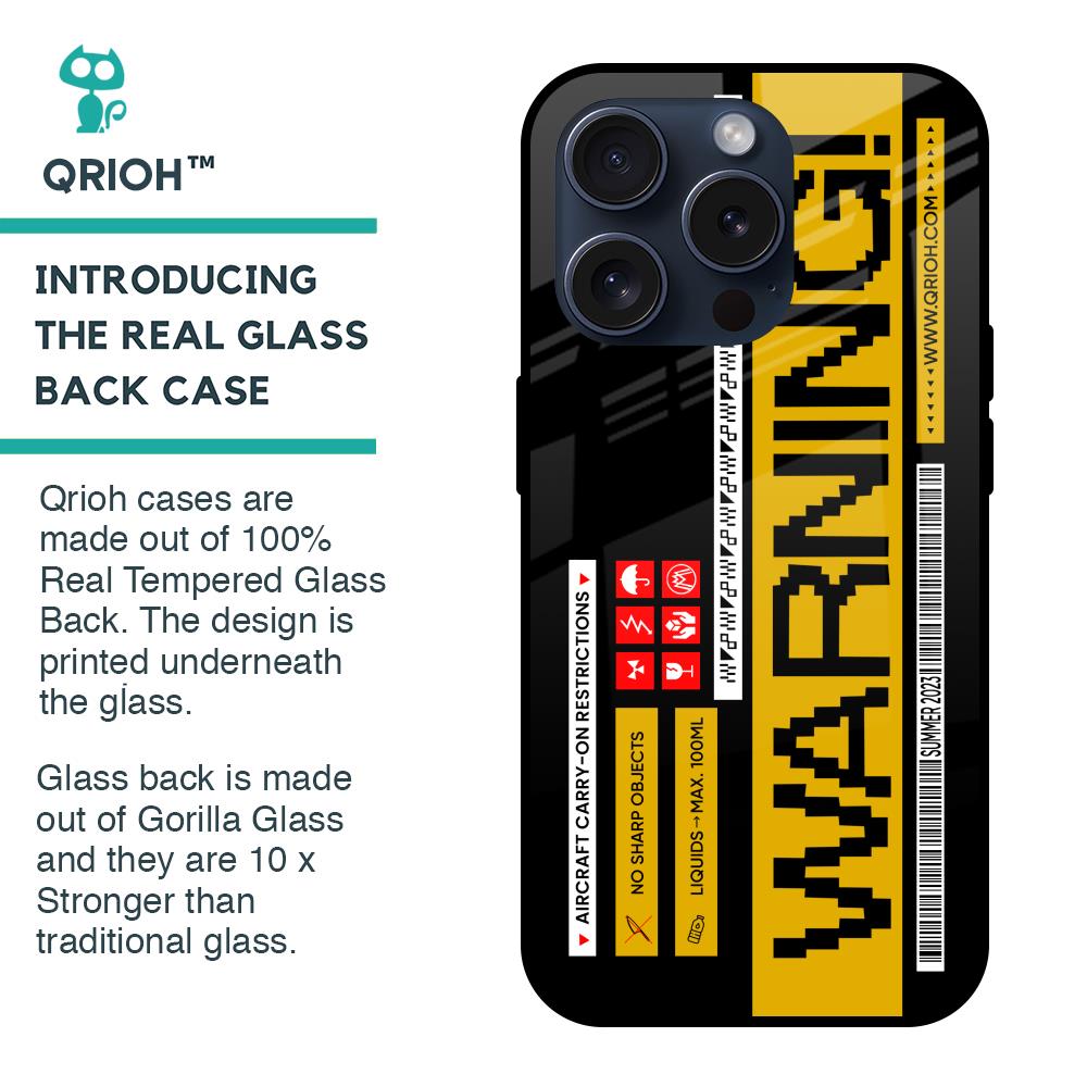 Aircraft Warning Glass Case for iPhone 15 Pro