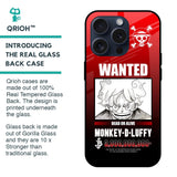Luffy Wanted Glass Case for iPhone 15 Pro