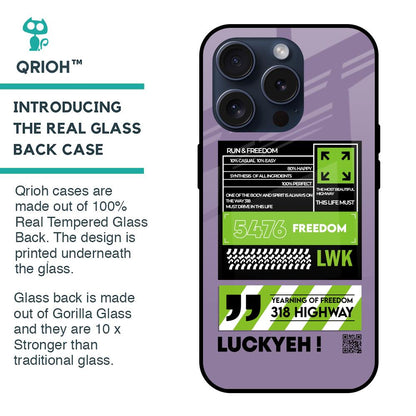 Run & Freedom Glass Case for iPhone 15 Pro