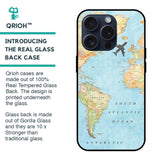 Travel Map Glass Case for iPhone 15 Pro