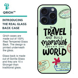 Travel Stamps Glass Case for iPhone 15 Pro