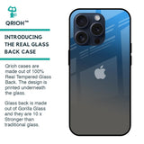 Blue Grey Ombre Glass Case for iPhone 15 Pro
