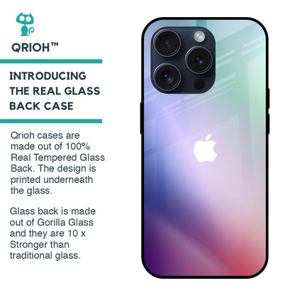 Abstract Holographic Glass Case for iPhone 15 Pro