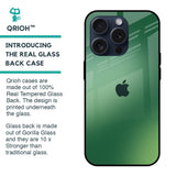 Green Grunge Texture Glass Case for iPhone 15 Pro
