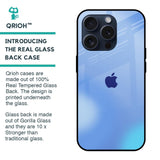 Vibrant Blue Texture Glass Case for iPhone 15 Pro