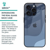Navy Blue Ombre Glass Case for iPhone 15 Pro