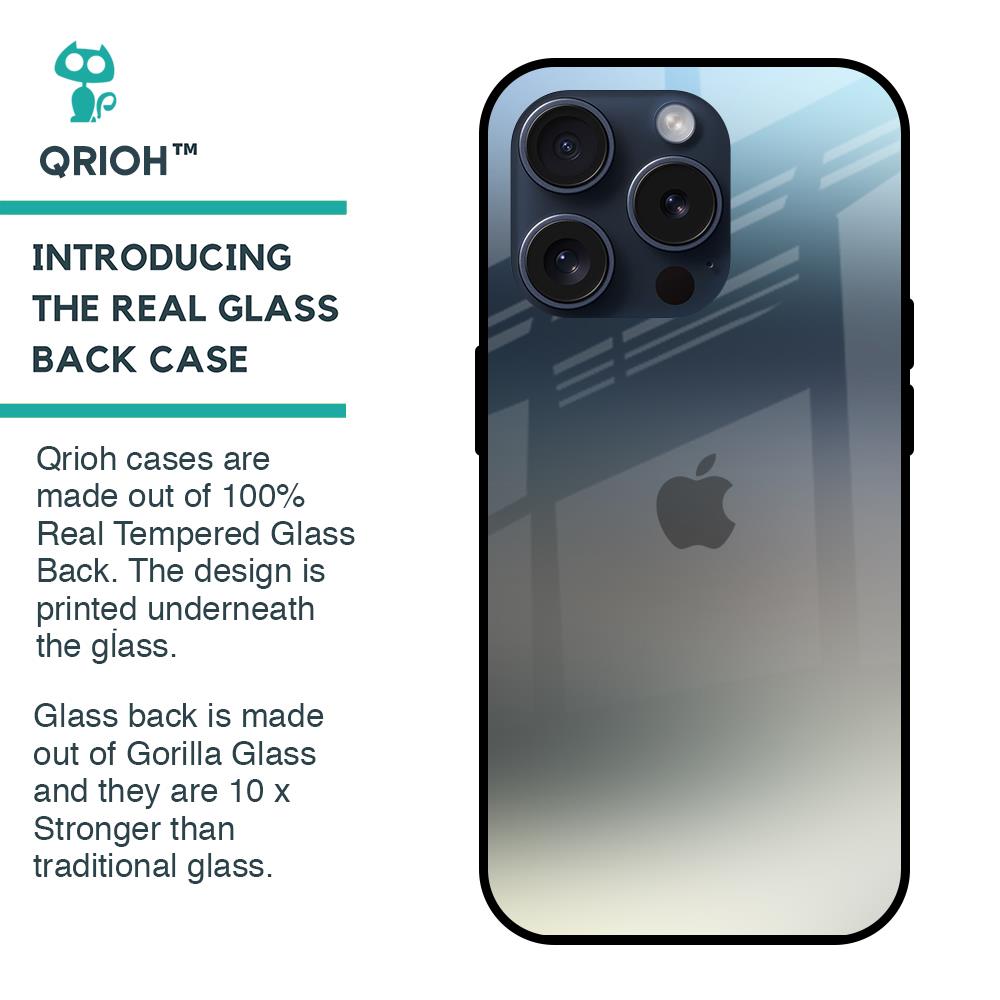 Tricolor Ombre Glass Case for iPhone 15 Pro