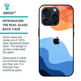 Wavy Color Pattern Glass Case for iPhone 15 Pro