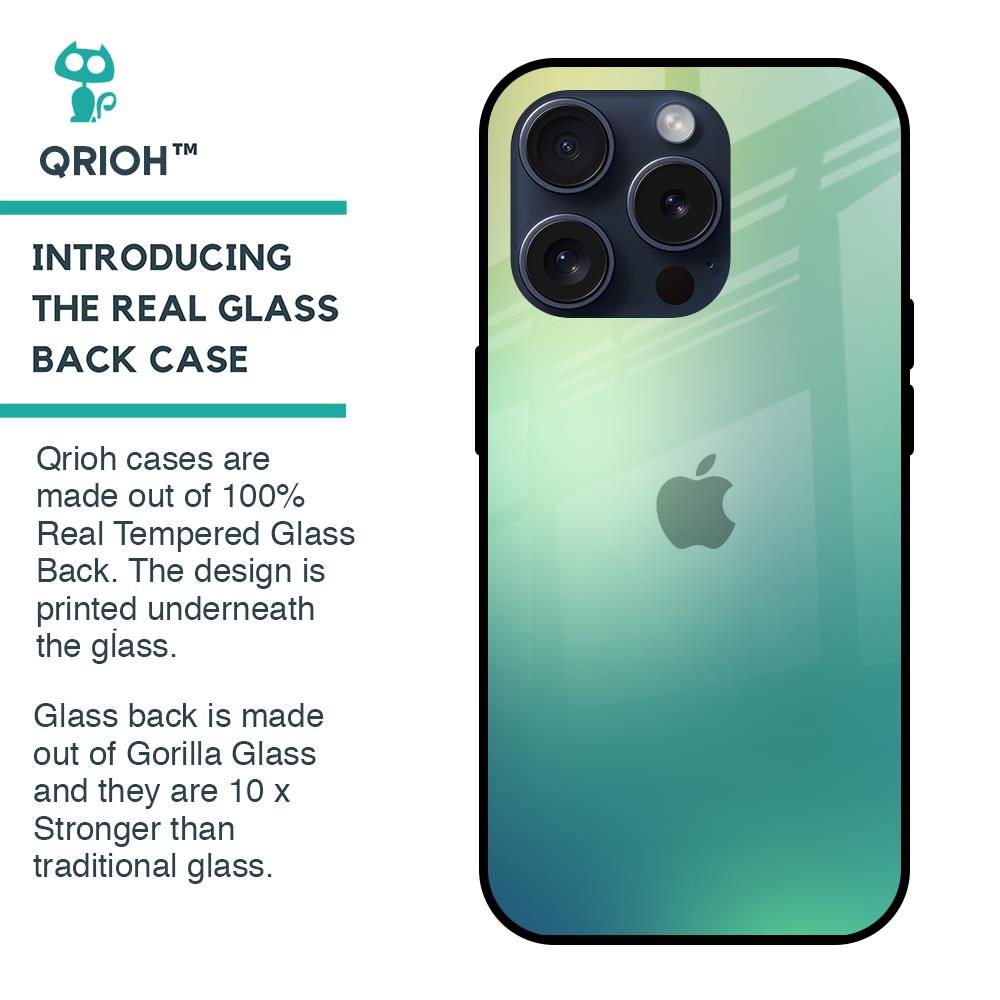 Dusty Green Glass Case for iPhone 15 Pro