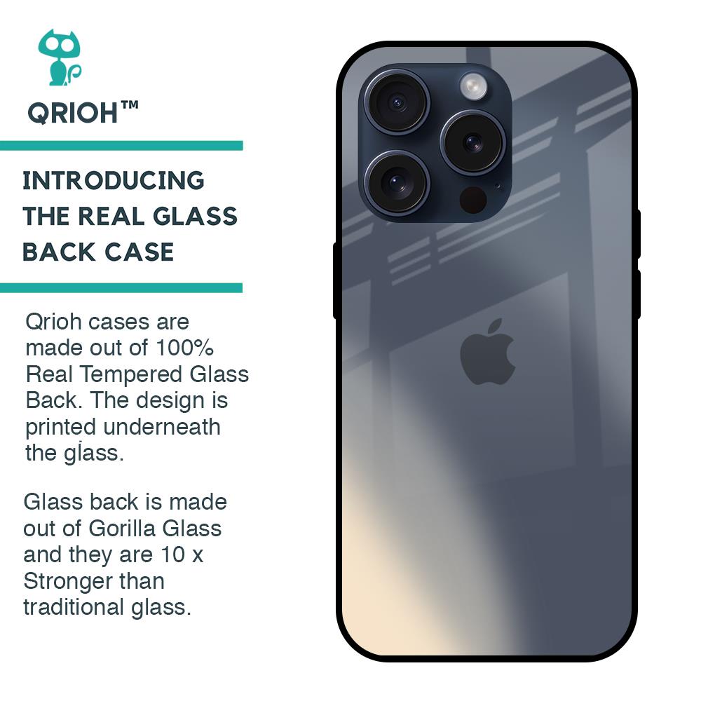 Metallic Gradient Glass Case for iPhone 15 Pro