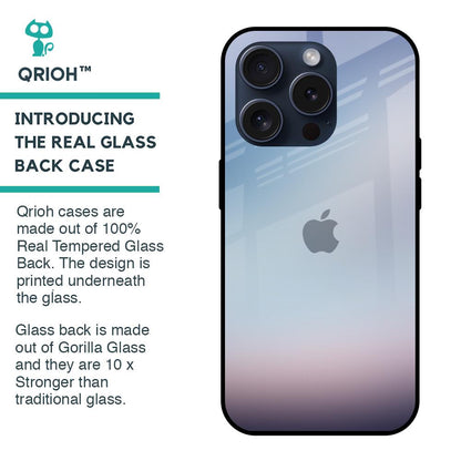 Light Sky Texture Glass Case for iPhone 15 Pro