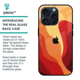 Magma Color Pattern Glass Case for iPhone 15 Pro