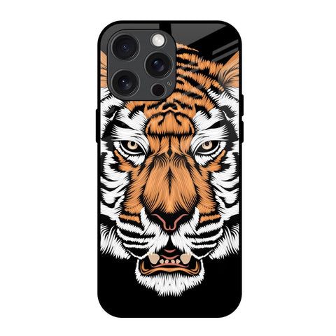 Angry Tiger iPhone 15 Pro Max Glass Back Cover Online