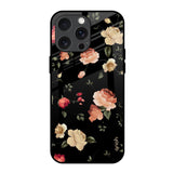 Black Spring Floral iPhone 15 Pro Max Glass Back Cover Online