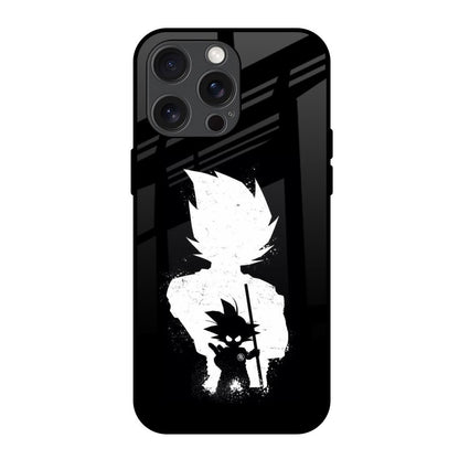 Monochrome Goku iPhone 15 Pro Max Glass Back Cover Online