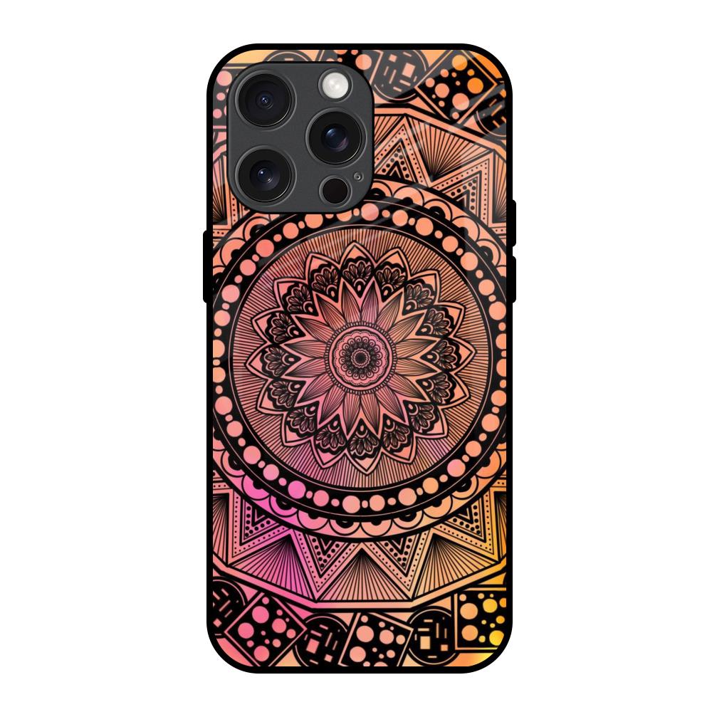 Floral Mandala iPhone 15 Pro Max Glass Back Cover Online
