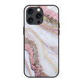Pink & Gold Gllitter Marble iPhone 15 Pro Max Glass Back Cover Online