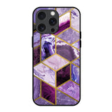 Purple Rhombus Marble iPhone 15 Pro Max Glass Back Cover Online