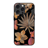 Lines Pattern Flowers iPhone 15 Pro Max Glass Back Cover Online