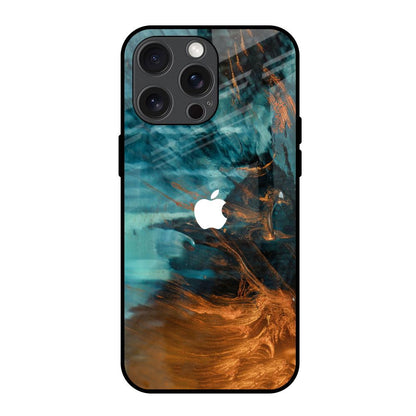 Golden Splash iPhone 15 Pro Max Glass Back Cover Online