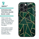 Abstract Green Glass Case For iPhone 15 Pro Max