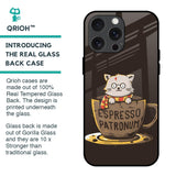 Tea With Kitty Glass Case For iPhone 15 Pro Max