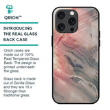 Pink And Grey Marble Glass Case For iPhone 15 Pro Max