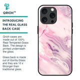 Diamond Pink Gradient Glass Case For iPhone 15 Pro Max