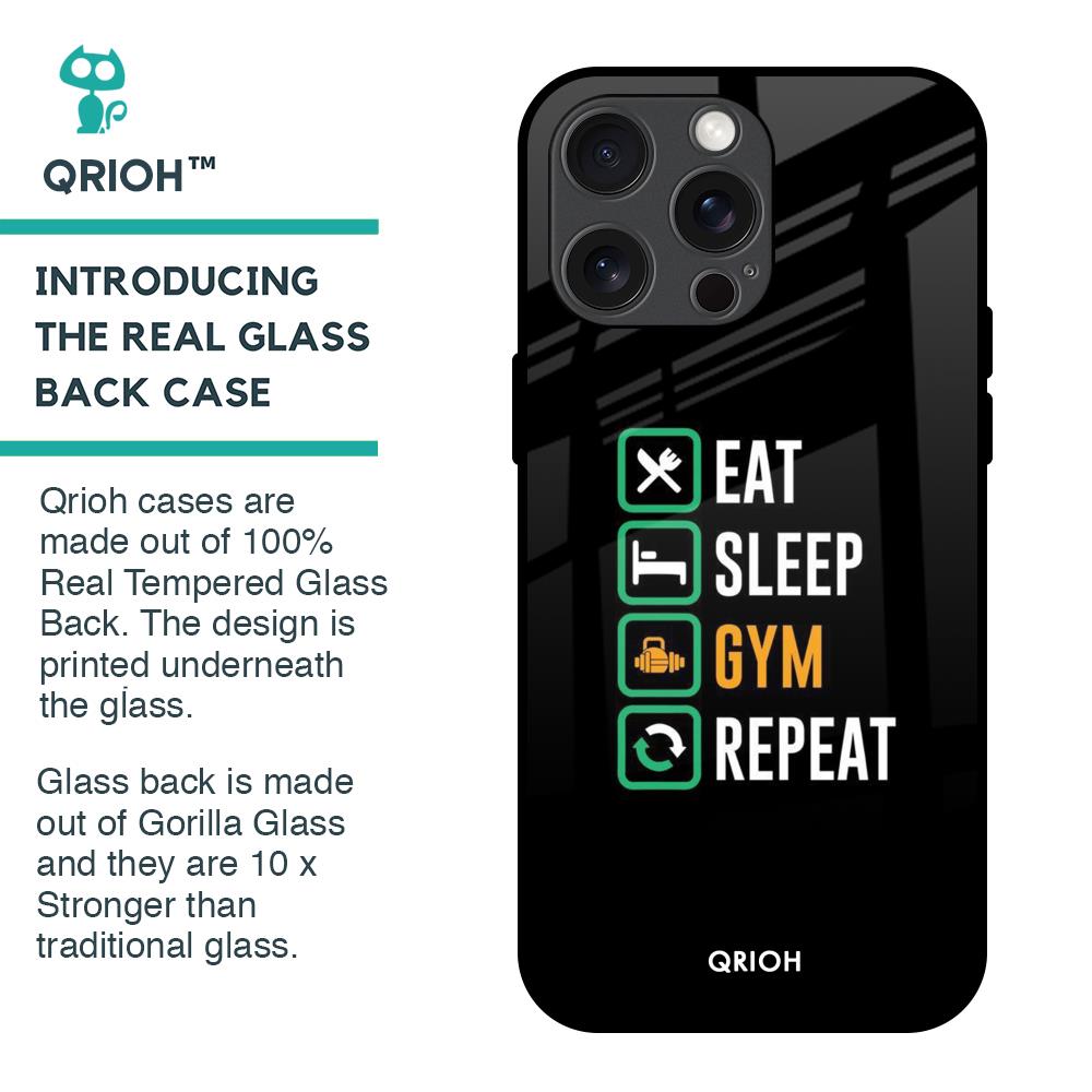 Daily Routine Glass Case for iPhone 15 Pro Max