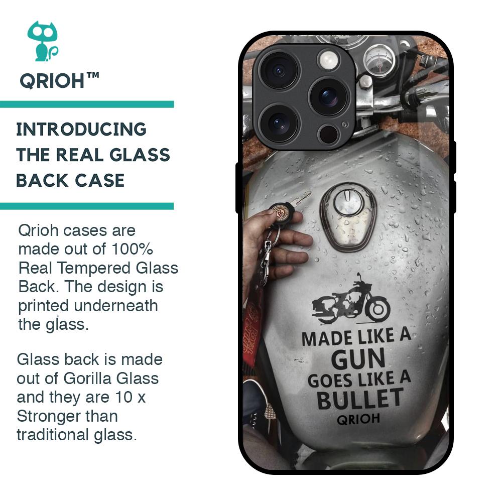 Royal Bike Glass Case for iPhone 15 Pro Max