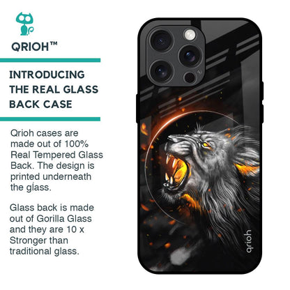 Aggressive Lion Glass Case for iPhone 15 Pro Max