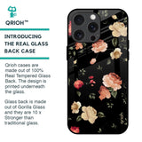 Black Spring Floral Glass Case for iPhone 15 Pro Max