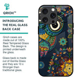 Owl Art Glass Case for iPhone 15 Pro Max