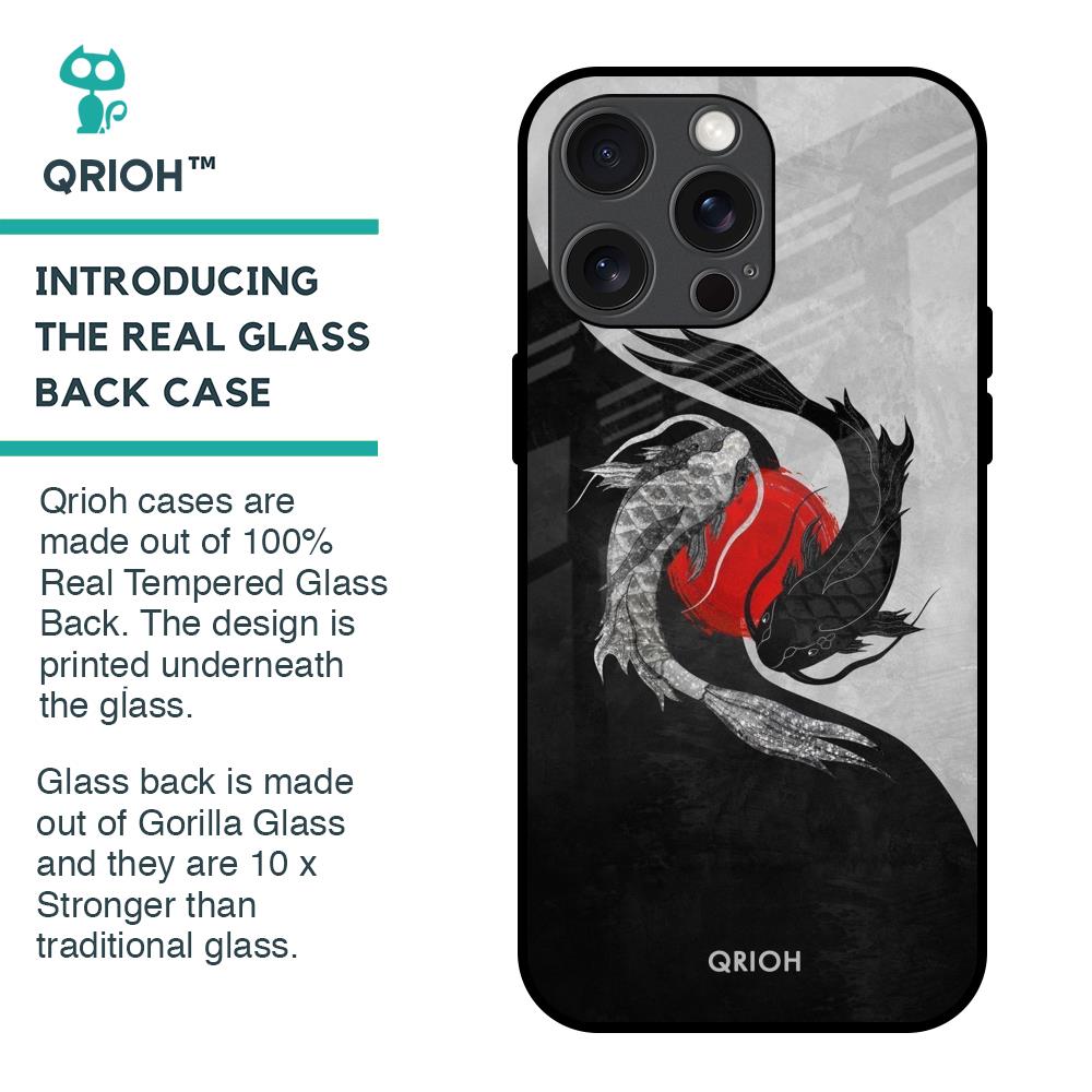 Japanese Art Glass Case for iPhone 15 Pro Max